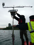 Equipment for long-term observations on urban lakes 