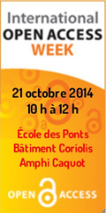 Open Access week à l'Ecole des ponts: 21 octobre 2014